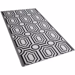 Outdoor Rug BIDAR 90 x 180 cm Black Reversible