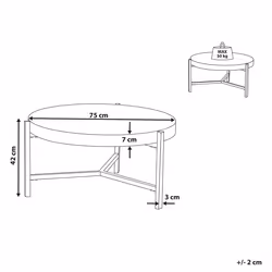 Coffee Table BONITA Taupe
