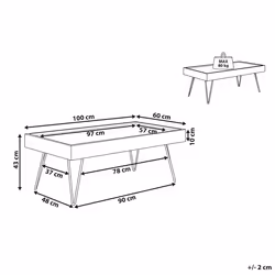 Coffee Table WELTON Dark Brown
