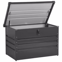 Storage Box CEBROSA Metal 100 cm 62 cm Graphite Grey