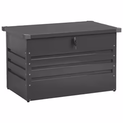 Storage Box CEBROSA Metal 100 cm 62 cm Graphite Grey