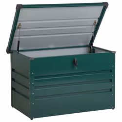 Storage Box CEBROSA Metal 100 cm 62 cm Dark Green