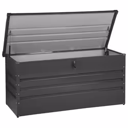 Storage Box CEBROSA Metal 132 cm 62 cm Graphite Grey