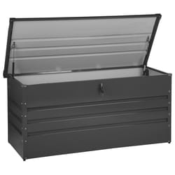 Storage Box CEBROSA Metal 132 cm 62 cm Graphite Grey