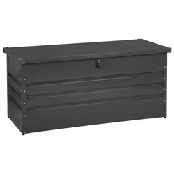 Storage Box CEBROSA Metal 132 cm 62 cm Graphite Grey
