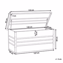 Storage Box CEBROSA Metal 132 cm 62 cm Dark Green