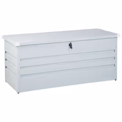 Storage Box CEBROSA Metal 132 cm 62 cm Light Grey