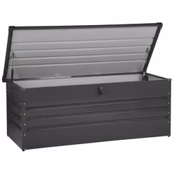 Storage Box CEBROSA Metal 165 cm 70 cm Graphite Grey