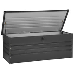 Storage Box CEBROSA Metal 165 cm 70 cm Graphite Grey