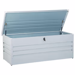Storage Box CEBROSA Metal 165 cm 70 cm Light Grey