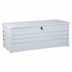 Storage Box CEBROSA Metal 165 cm 70 cm Light Grey