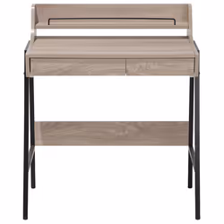 Home Office Desk BROXTON Light Brown 77 cm 46 cm with Storage