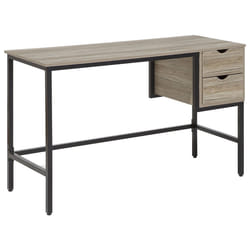 Home Office Desk GRANT Light Brown 120 cm 48 cm with Storage