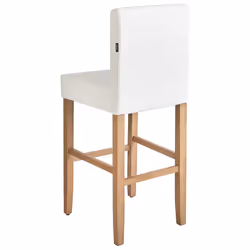 Set of 2 Bar Chairs MADISON Faux Leather Off-White