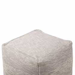 Cotton Pouffe Light Grey HIRRI