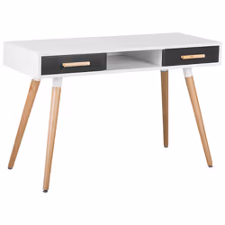 Kaptafel Home Office Desk FRISCO Grey 120 cm 45 cm with Storage