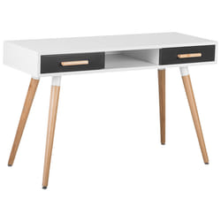 Kaptafel Home Office Desk FRISCO Grey 120 cm 45 cm with Storage