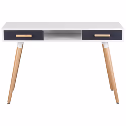 Kaptafel Home Office Desk FRISCO Grey 120 cm 45 cm with Storage
