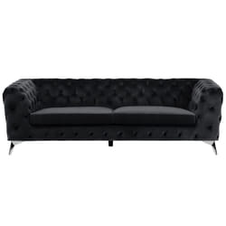 Sofa SOTRA Velvet Black 3 Seater