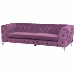 Sofa SOTRA Velvet Purple 3 Seater