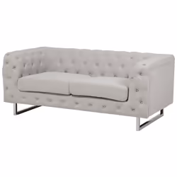 Sofa VISSLAND Fabric Light Beige 2 Seater