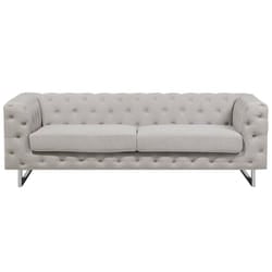 Sofa VISSLAND Fabric Light Beige 3 Seater