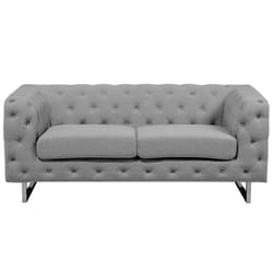 Sofa VISSLAND Fabric Light Grey 2 Seater