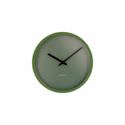 REMEMBER Forest, Wall, Quartz clock, Round, Black, Green, Aluminium, Plastic, Glass