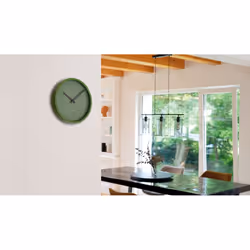 REMEMBER Forest Quartz clock Round Black, Green