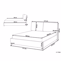 Bed Fabric BELFORT 160 x 200 cm (EU King Size) Light Beige