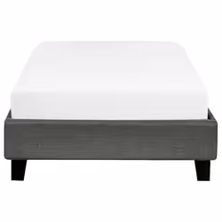 Bed without Headboard Fabric ROANNE 90 x 200 cm (EU Single) Grey