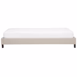Bed without Headboard Fabric ROANNE 90 x 200 cm (EU Single) Beige - Additional view 4
