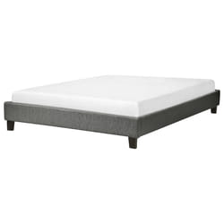 Bed without Headboard Fabric ROANNE 140 x 200 cm (EU Double) Grey