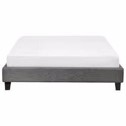 Bed without Headboard Fabric ROANNE 140 x 200 cm (EU Double) Grey