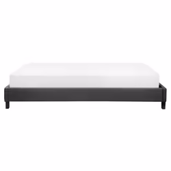 Bed without Headboard Fabric ROANNE 160 x 200 cm (EU King Size) Grey