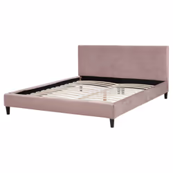 Bed Frame Cover Velvet FITOU 160 x 200 cm Pink