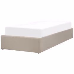 Ottoman Bed Fabric DINAN 90 x 200 cm (EU Single) Beige