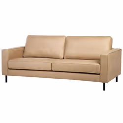 Leather Sofa Beige SAVALEN