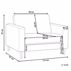 Armchair SAVALEN Faux Leather Beige