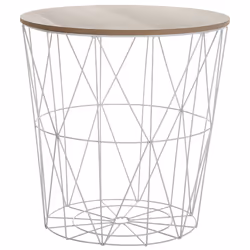 Coffee Table LANARK White with Storage
