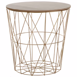 Side Table LANARK Gold with Storage