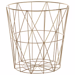 Side Table LANARK Gold with Storage
