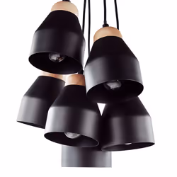6 Light Pendant Lamp Black CESTOS