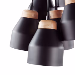6 Light Pendant Lamp Black CESTOS