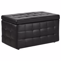 Storage Ottoman MICHIGAN Faux Leather Black