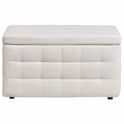Storage Ottoman MICHIGAN Faux Leather White