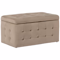 Storage Ottoman MICHIGAN Velvet Light Brown