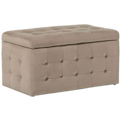 Storage Ottoman MICHIGAN Velvet Light Brown