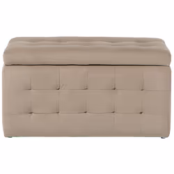 Storage Ottoman MICHIGAN Velvet Light Brown - Additional view 4