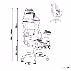 Gaming Chair Swivel VICTORY Faux Leather White